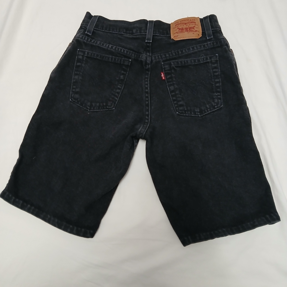 Vintage Levi's 550 Black Denim Women's Shorts